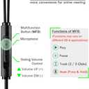 USB Earbuds with 8.2FT Extra Long Cord for Computer, in-Ear USB Headphone Headset with Mic Compatible with Laptop, Desktop PC, Notebook & Chromebook, Noise-isolation & Lightweight, CGS-W7