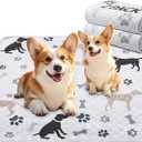 Mozin Washable Pee Pads for Dogs, 2 Pack Super Absorbent Dog Training Pads Leakproof Non-Slip Reusable Puppy Pads, Waterproof whelping Pad for Housebreak, Playpen, Crate,Potty Training, Couch- 36"x72" (White)