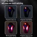 Bike Tail Light for Night Riding, Rear Bike Light Rechargeable, Road Mountain Cycling Accessories for Adults, Bicycle Lights Rear with Projection Reminder