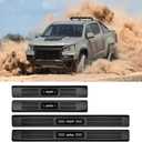 4 x BIBLOZ ABS Material Door Sill Protector Compatible with Chevrolet Colorado(Crew Cab 5 ft) 2015 2016 2017 2018 2019 2020 2021 2022 Accessories Door Sill Guards Trim