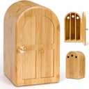 Premium Cell Phone Box for Family Time,Bamboo Cell Phone Jail with Charging Holes,Hold 6 Phones,Help Kids Adults Focus Back