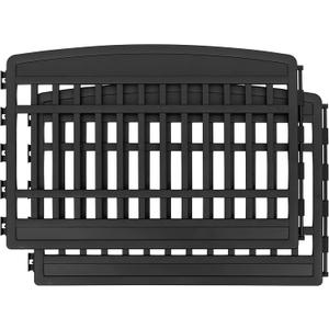 IRIS USA 24" 2-Panel Add-On Panels, Pet Dog Puppy Playpen, Foldable, Customizable, Black