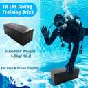 UNIFAMILY 10 LB Diving Training Brick, Black Rubber Dive Weights Block, Water Brick Diving Weight for Strength Swimming, Lifeguard Training & Free Diving, Summer Swimming Pool Safety Accessories, Large