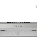 FIREGAS Under Cabinet Range Hood 30 inch with Brushless DC Motor, LED Light, 3 Speed Exhaust Fan, Reusable Aluminum Filters, Push Button,Stainless Steel Range Hood,with Charcoal Filter