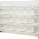 Humble Crew Extra-Large Toy Organizer with 20 Plastic Bins  Natural/White Storage Rack with 4-Tier Shelves, Anti-Tip Safety, for Kids Rooms, Playrooms, Nurseries & Classrooms