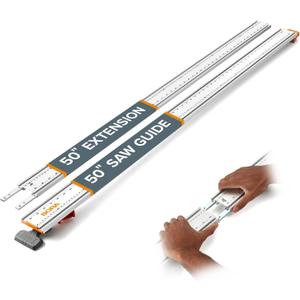 BORA NGX Clamp Edge Saw Guide 100 Inch - Circular Saw Track Guide Rail for Straight Cuts, Aluminum Skill Saw Guide with T-Track, Cutting Guide for Circular Saw 544100