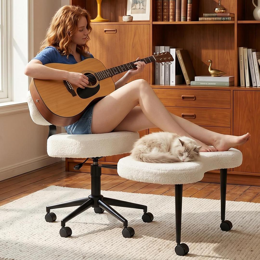 DUMOS ADHD Meditation Chair, Cross Legged Home Office Desk Chair, 33.66"D x 29.13"W x 34.84"H