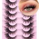 Fox Eye Lashes Wispy Faux Mink Lashes Volume Fairy Cat Eye Lashes That Look Like Extensions Spiky Fake Eyelashes Natural Look