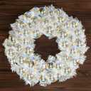 16 Inch Christmas Iridescent Ball Wreath for Front Door Christmas Ornament Garland Decoration Wreath Iridescent Xmas Door Decorative Hanging Ornaments for Holiday Window Party Decor