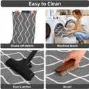 Mud Mats for Dogs Large, Dirt Trapper Mud Mats for Dogs Indoor Entrance for Food and Water Non-Slip Dog Bed Machine Washable Door Mat Indoor for Muddy Paws 35"x24" Grey (Grey Wave Pattern)