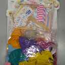 94 Piece Girls Rainbow Birthday Party Decorations Set with Balloons, Banner, Cake Toppers and Wall Cutouts