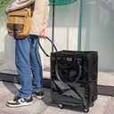 Reusable Grocery Bag with Wheels, Large Black Rolling Tote