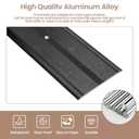 36" L x 4" W Aluminum Floor Transition Strip Metal Door Threshold, 0.1" H Flat Profile for Carpet Vinyl Wood Tile Concrete Flooring Gaps, Modern Doorway Protector Decoration(Black,5pcs)