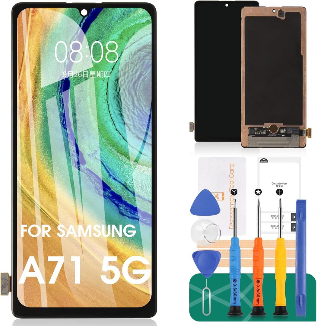 Screen Replacement for Samsung Galaxy A71 5G SM-A716 A716U A716A A7160 A716D AMOLED Display LCD Touch Screen Digitizer Assembly Repair Kits, No Fit for A71 4G/A715