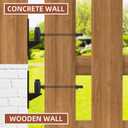4 Pack 8'' J Bolt Gate Hinge, Wall Mount Gate Hinges for Wooden Fence Metal Gate, Heavy Duty Carbon Steel Farm Gate Hinge with Screws