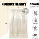 10ft x 10ft Ivory White Backdrop Curtains for Parties, Fabric Satin Background Curtain with Rod Pockets for Weddings, Birthday, Baby Shower, Photography, Graduation Party Backdrop Drapes, 2 Panels