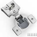 10 Pack 1/2" Overlay 3D Soft Close Hinges for Face Frame Kitchen Cabinet, 3 Way Adjust, Self Closing Concealed Cabinet Hinges-105 Degree