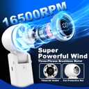 Portable Handheld Turbo Fan, 100 Gear Wind, 3-IN-1 Foldable Personal Handheld Mini Fan with Air Turbo Cooling, 3600mAh Battery Operated Fans Rechargeable for Travel Working Outdoor Activities (White)