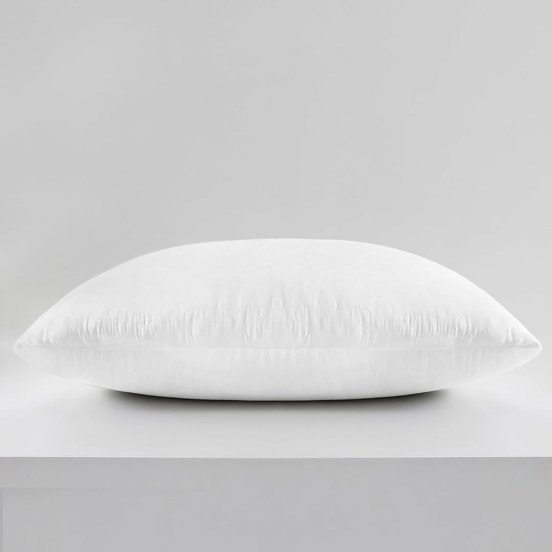 Pillow Designed for Neck Pain Relief, Provide Strong Support for Stomach & Side Sleepers, 20in x 26in, White