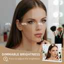 Vanity Mirror with Lights, 19.7"x16.5" Hollywood Mirror with 12 Dimmable LED Bulbs, 3 Color Lighting Modes & 10X Magnification Desk Wall-Mounted Makeup Vanity Mirror