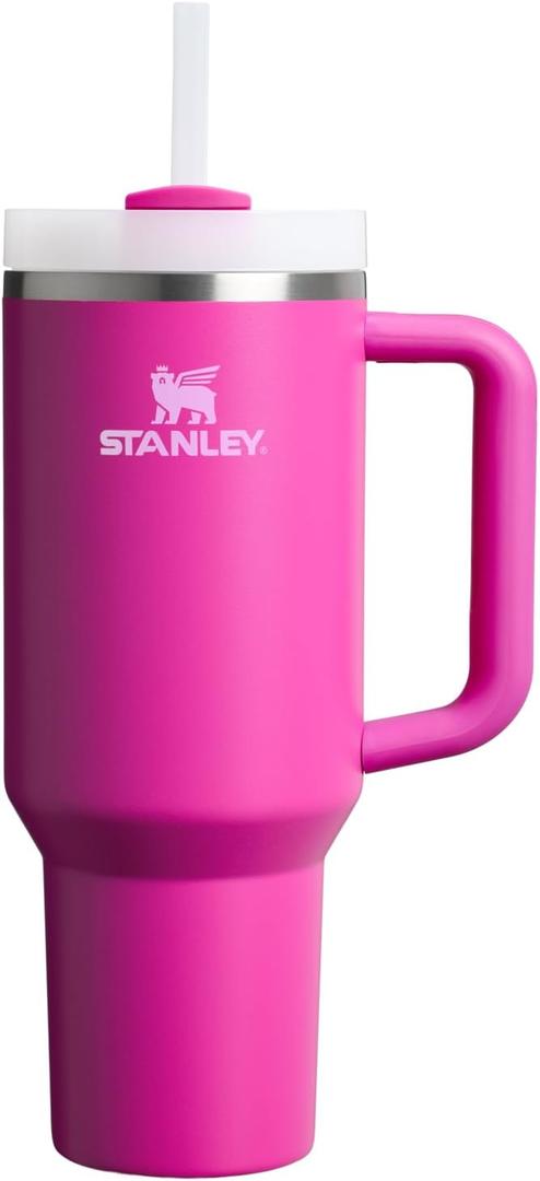 STANLEY Quencher H2.0 Tumbler with Handle and Straw 40 oz | Flowstate 3-Position Lid | Cup Holder Compatible for Travel | Insulated Stainless Steel Cup | BPA-Free | Violet Blossom