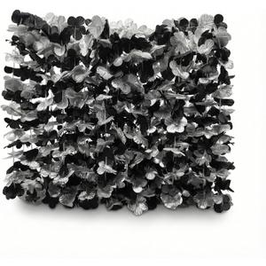 Premimum Full Hawaiian leis, Leis for Luau Party Bulk Single Color for Christmas Day, New Year Eve, Winter Cocktail Parties (41.5 24Pc Black& Sliver)