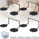 Mattress Retainer Bar For Adjustable Bed, Mattress Stoppers To Prevent Sliding, Mattress Holder In Place, Non Slip Mattress Gaskets For Bed Frame, Mattres Gripper Bracket Keep Mattress From Sliding (Black: 4 Pcs)