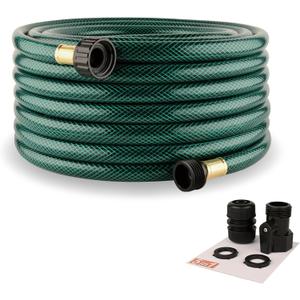 Garden Hose No Leaking for Watering: No Kink and Lightweight - 1/2" Water Hoses 50 FT with Fittings for Outdoor and Yard (Green)
