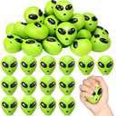 Wettarn 45 Pcs Alien Stress Relief Balls Bulk Aliens Fidget Stress Toys Gifts Soft PU Squeeze Ball for Alien Party Favors