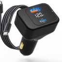 TENTECH USB C Car Charger, 170W 2-Port Superfast Car Charger Adapter,PD3.1/QC Cigarette Lighter USB C Charger for MacBook, iPhone 17/16/15, iPad, AirPods, Android, Samsung with LED Voltage Display