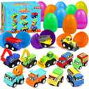 Prefilled Easter Eggs with Mochi Squishy 28Pcs Cute Animals Mochi to Squeeze, Stress Relief Fidget Party Favor Classroom Class Exchange Prizes