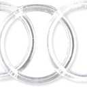 3 inch Clear Plastic Acrylic Craft Rings 5/16 inch Thick 12 Pieces