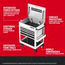 CRAFTSMAN Rolling Tool Chest with Drawers, Tool Box with Wheels and 4 Drawers, Power Outlets and USB, Protective Liner, Steel Utility Cart Storage Cabinet, Supports up to 700 lbs, White (CMST98276WW)