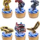 24pcs Children Cake Toppers Cupcake Toppers Cake Decorations,Children Birthday Party Supplies Decorations (19)