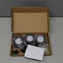 LUMILAND Wired LED Puck Lights 120V (2.7Wx3) Plug-in Lighting Warm White, LED Cabinet Light for Kitchen Can Be Surface Mount or Recess Mount, Black (3000K)