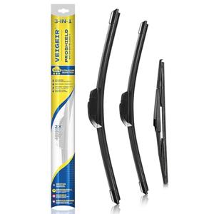 3 Pack Windshield Wiper Blades Compatible With Toyota C-HR CHR 2021 2020 2019 2018 Automotive Replacement Front Rear Wiper Blades Set For My Car - 26" 16" 14"