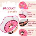 Supet Raised Inflatable Dog Cone Collar to Stop Licking, Soft Dog Cone Alternative After Surgery, Doggie Neck Donut Collar for  Medium Dogs