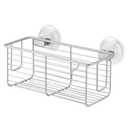Classico Bathroom Power Lock Suction Shower Caddy Basket for Shampoo, Conditioner, Soap - Silver 