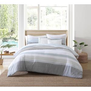 Nautica - King Comforter Set, Cotton Reversible Bedding with Matching Shams & Bonus Decroative Pillows (Westport Blue, King)