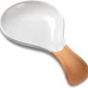 Spoon Rest for Stove Top, Heat Resistant Ceramic Utensil Rest for Kitchen Countertop, Coffee Spoon Holder, Dishwasher Safe, White & Terracotta