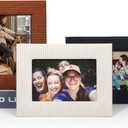 2 x Textured Picture Frame with Stand, PU Leather, Multiple Colors Available(White)
