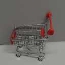 Shindel Mini Shopping Cart for Kids, Grocery Store Pretend Play for Toddler Supermarket Handcart Trolley Dollhouse Toys for Kids