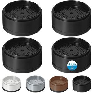 Bed Risers 1 inch, 2 inch, 3 inch, 4 inch Heavy Duty, Adjustable Furniture Riser for Table Desk Couch Sofa Chair Refrigerator Washing Machine, Stackable Bed Raisers Blocks (Black 4 Pack, 1 inch)