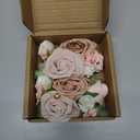PLIGREAT 2 Pcs Prom Wrist Corsage, Artificial Wrist Flower Pink White Bridal Wristband Flowers Corsages for Prom Wedding Bride Bridesmaid Party Decorations