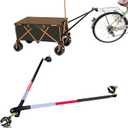 Bike Trailer Connector, Portable Folding Bicycle Trailer with Quick Release Clamps for Rear Carrier and Garden Cart Bicycle Trailer for Portable Folding Wagon Pet cart