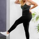2 x SATINA High Waisted Leggings for Women - Comfortable and Stretchy in Versatile Sizes and Colors - Workout Yoga Leggings Set (Black & Navy Blue)
