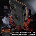 KECAI for iPhone 11 Case with Belt Clip Holster,Built-in Screen Protector,Heavy Duty Shockproof Drop Protection Military Grade Durable Phone Cover with Kickstand for Apple iPhone 11 (Black)