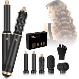 5 in 1 Blow Dryer Brush Upgrade Hot Air Brush Air Styler Curling Wrap Air Curler, Curling Iron Hair Styling Tools As A Gift for Straight/Curl/Drying/Smoothing