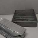 6 Pack Foldable Cloth Storage Box Closet Dresser Drawer Organizer Fabric Baskets Bins Containers Divider for Clothes Underwear Bras Socks Lingerie Clothing, M Grey