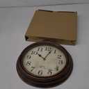 HYLANDA Wall Clock, 12 Inch Silent Non Ticking Battery Operated Clocks, Decorative for Living Room, Bedrooms, Kitchen (Bronze)